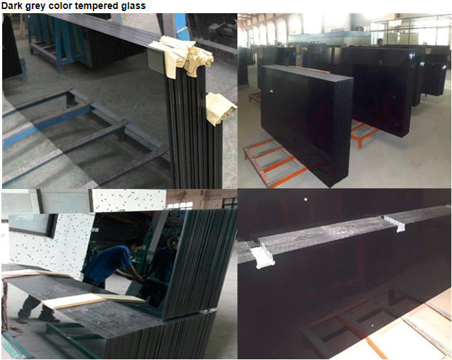 Anti UV Black Tempered Glass / Heat Resistance 5mm 6mm Toughened Glass