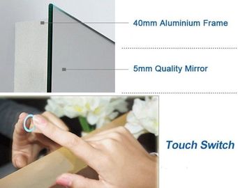 Energy Saving Illuminated Bathroom Mirrors , Wall Mirror With Led Lights