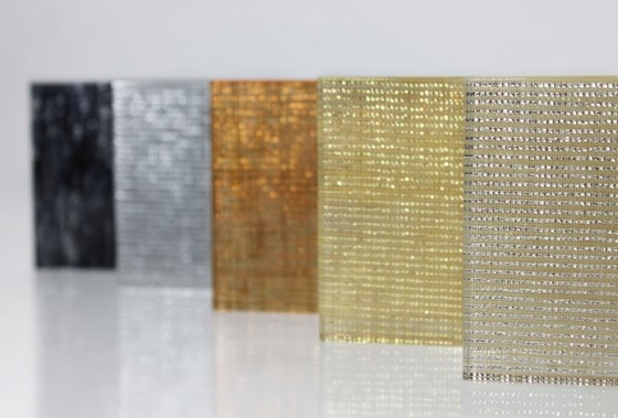 10mm Double Glazing Fabric Sandwich Laminated Glass With Customized Size