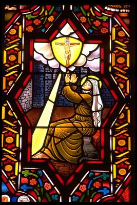 Church Dimming Tempered Stained Glass Decorative Panels High Transparent Glass Film