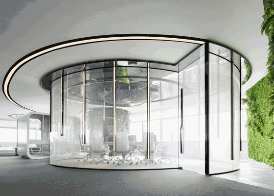Meeting Room AC48V Curved Blackout Lcd Switchable Smart Glass