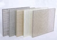 Fabric Interlayer 4mm Non Reflective Tempered Laminated Glass Sheets
