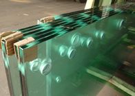 Frameless Door Railing Tempered Glass Panels With Cutouts Holes
