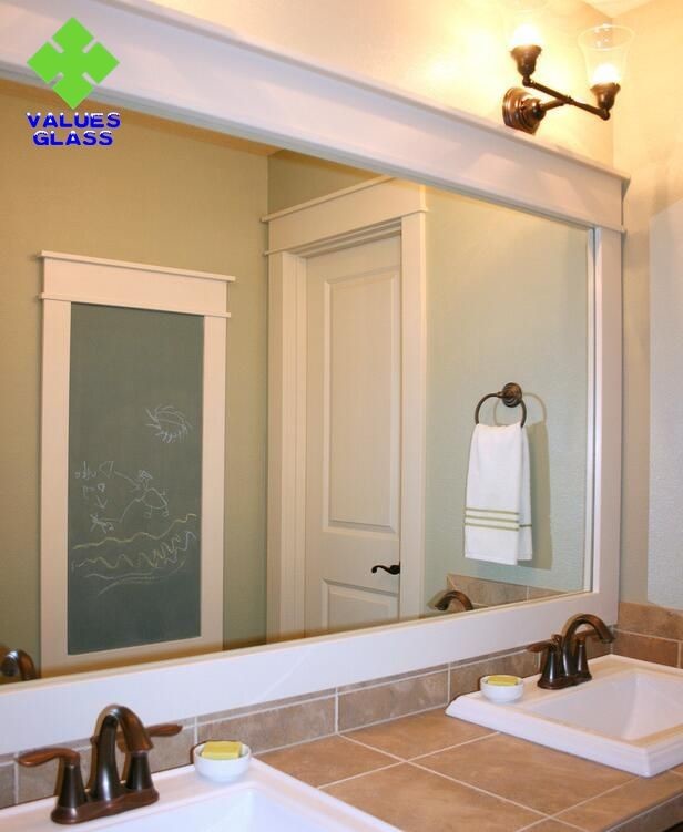 2 6mm Thickness Anti Corrosion Silver Wall Mirror Bevelled Edge For Washstand 2 6mm Thickness Anti Corrosion Silver, What Thickness Mirror For Bathroom