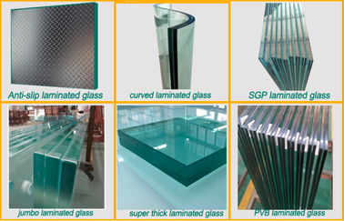Safety 21.5 Mm Toughened Laminated Glass Sheets For Doors Multi Color