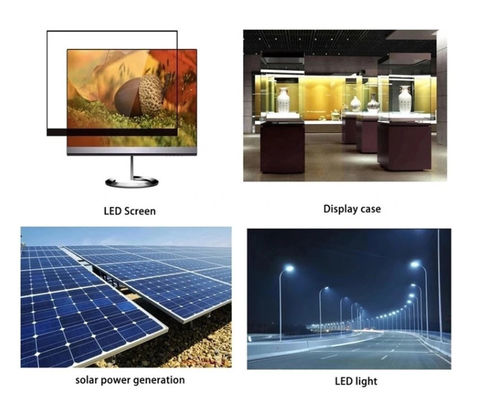 High Transmission Anti Newton Transparency Diffuse 1mm Non Glare Glass