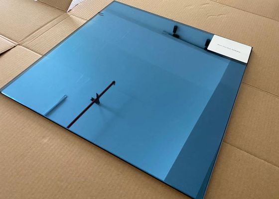 SGCC Apartment Buildings 5mm Blue Tinted Tempered Glass Panel
