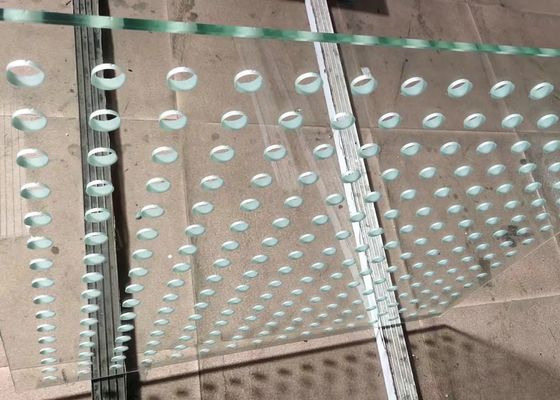 Frameless Perforated 10mm  Shower wall clear Tempered Glass Panels